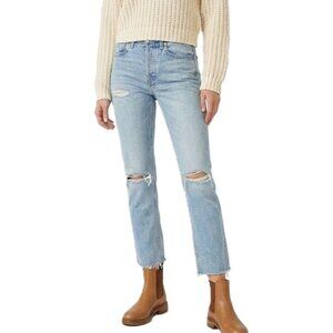 GRLFRND Karolina Straight Crop 28 Distressed